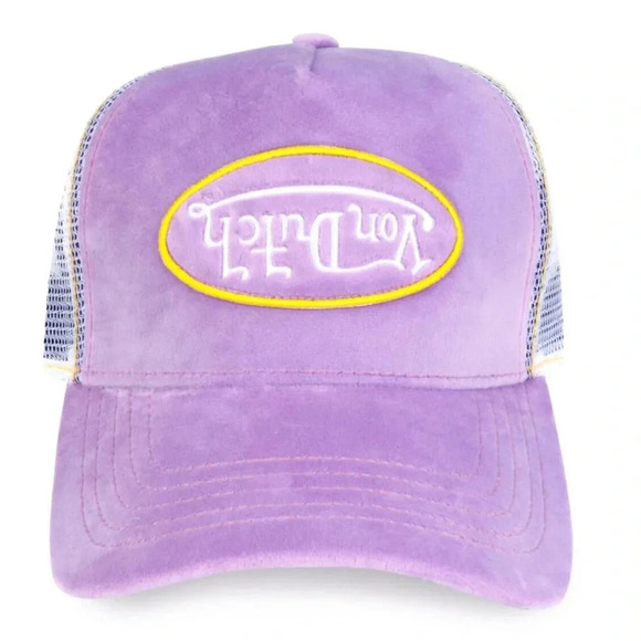 Von Dutch Accessories - NWT Von Dutch Upside Down Logo Velvet Purple Trucker